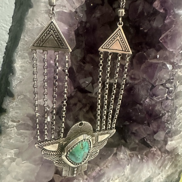 Spell Dark side of the moon necklace with turquoise - Picture 3 of 6